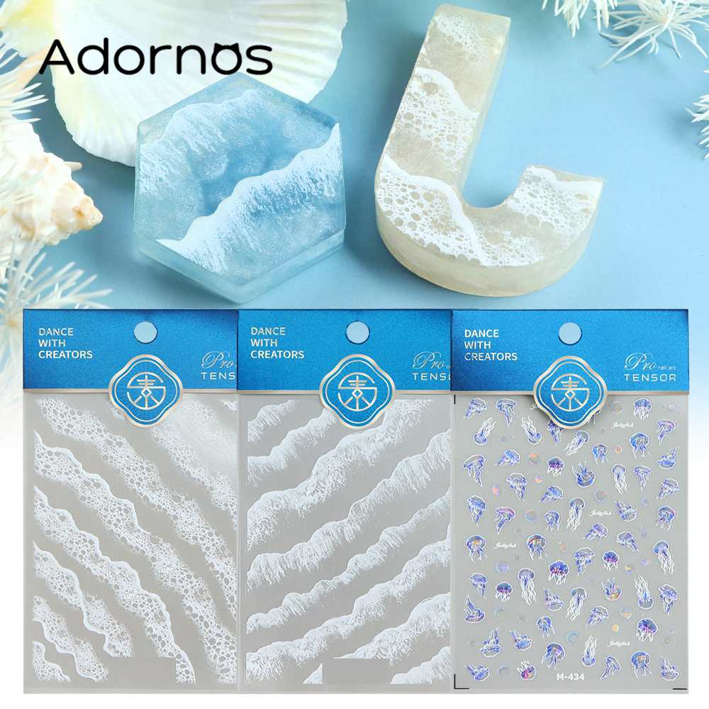 Resin Ocean Wave Mold - 1Sheet Ocean Resin Sticker Epoxy Resin