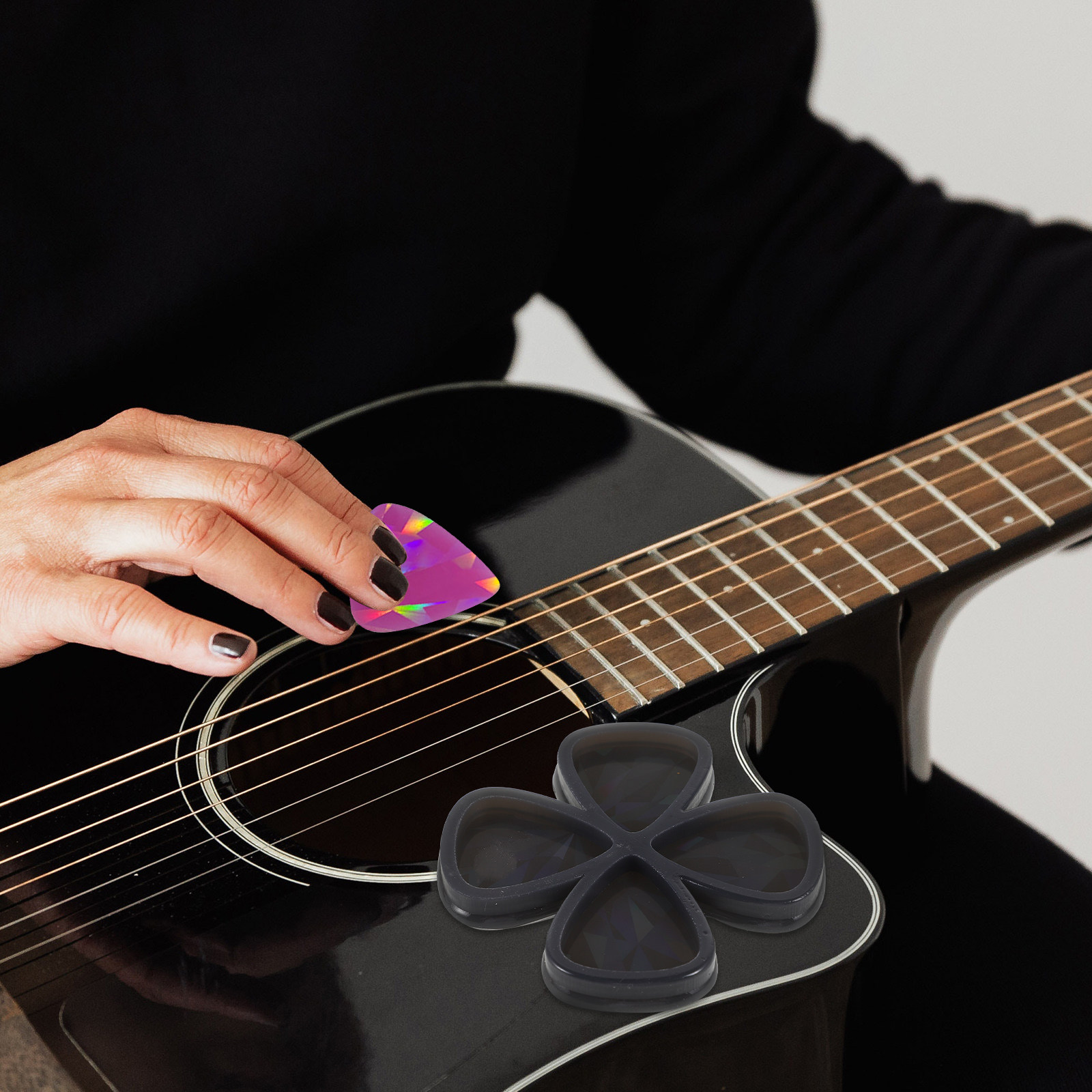 Resin Jewelry Kit - Guitar Pick Crafting Mold - Holographic