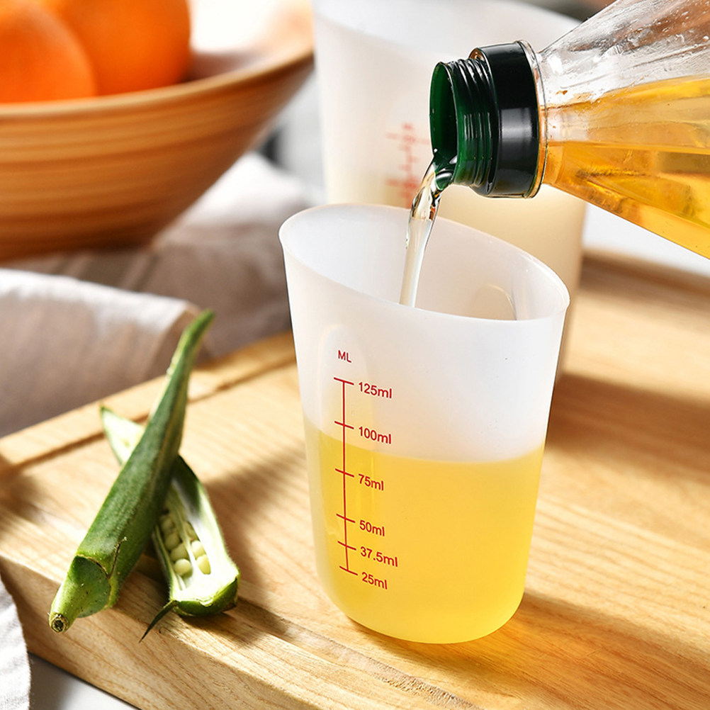 Mixing Cup Silicone - 3Pcs Silicone Measuring Cups Semi Transparent