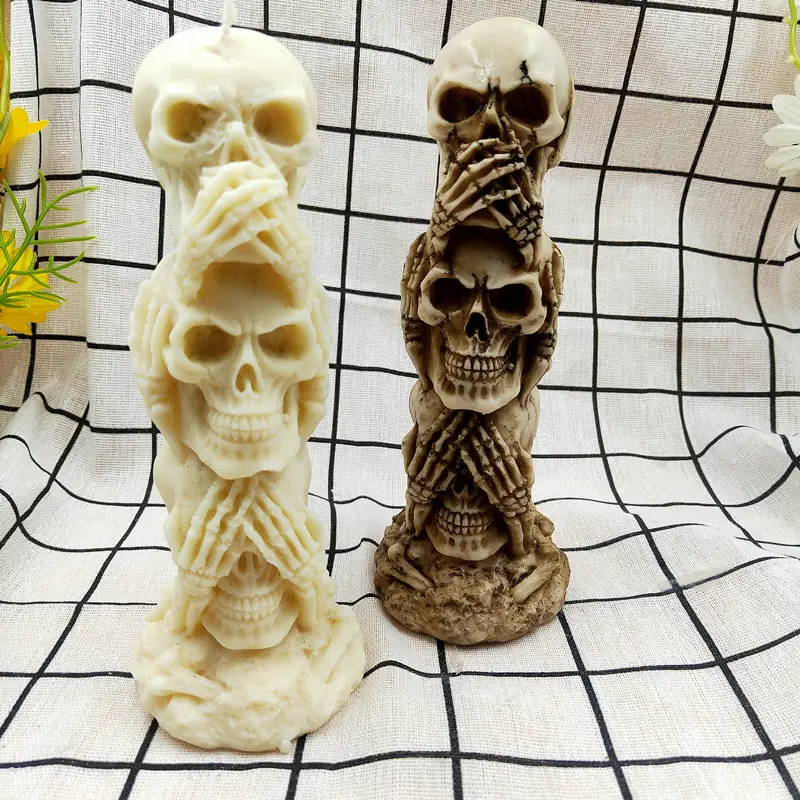 Resin Craft Ideas - New Design 3D Skull Pumpkin Silicone