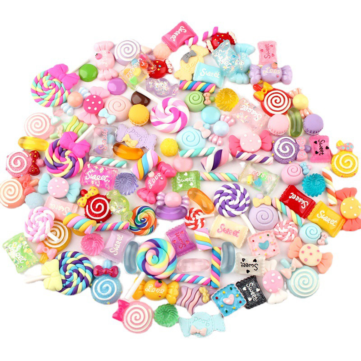 Resin Crafts Diy - 30pcs Random Candy Slime Charms Cute