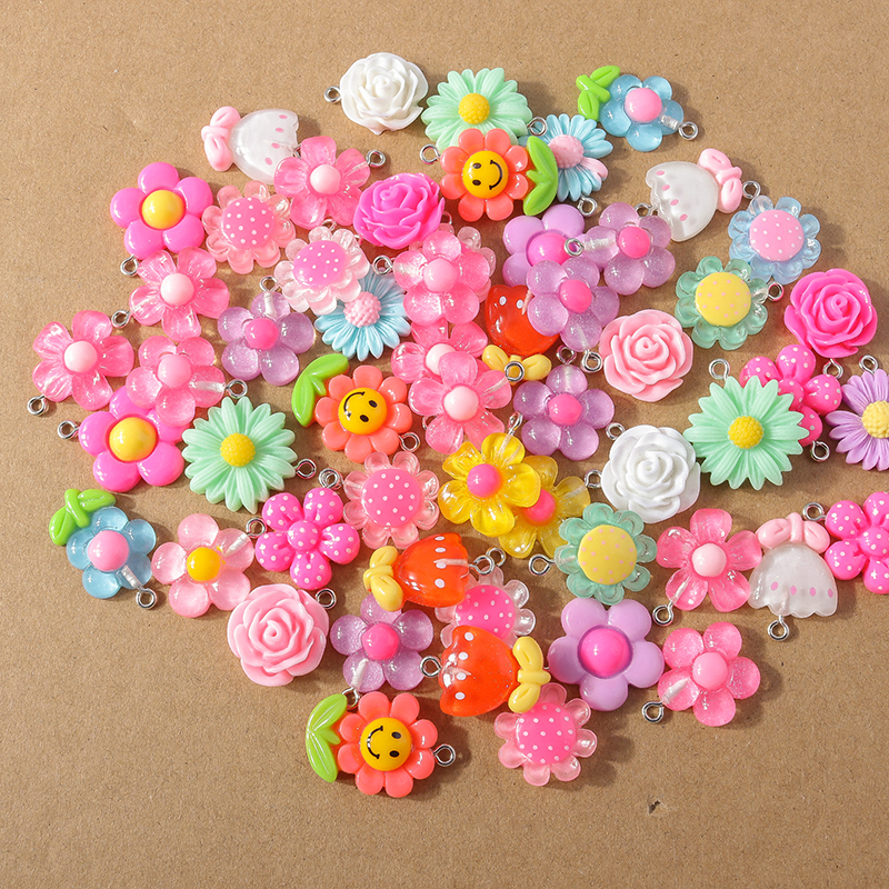 Flower Preservation Resin - 15Pcs Mix Cute Resin Animal Food