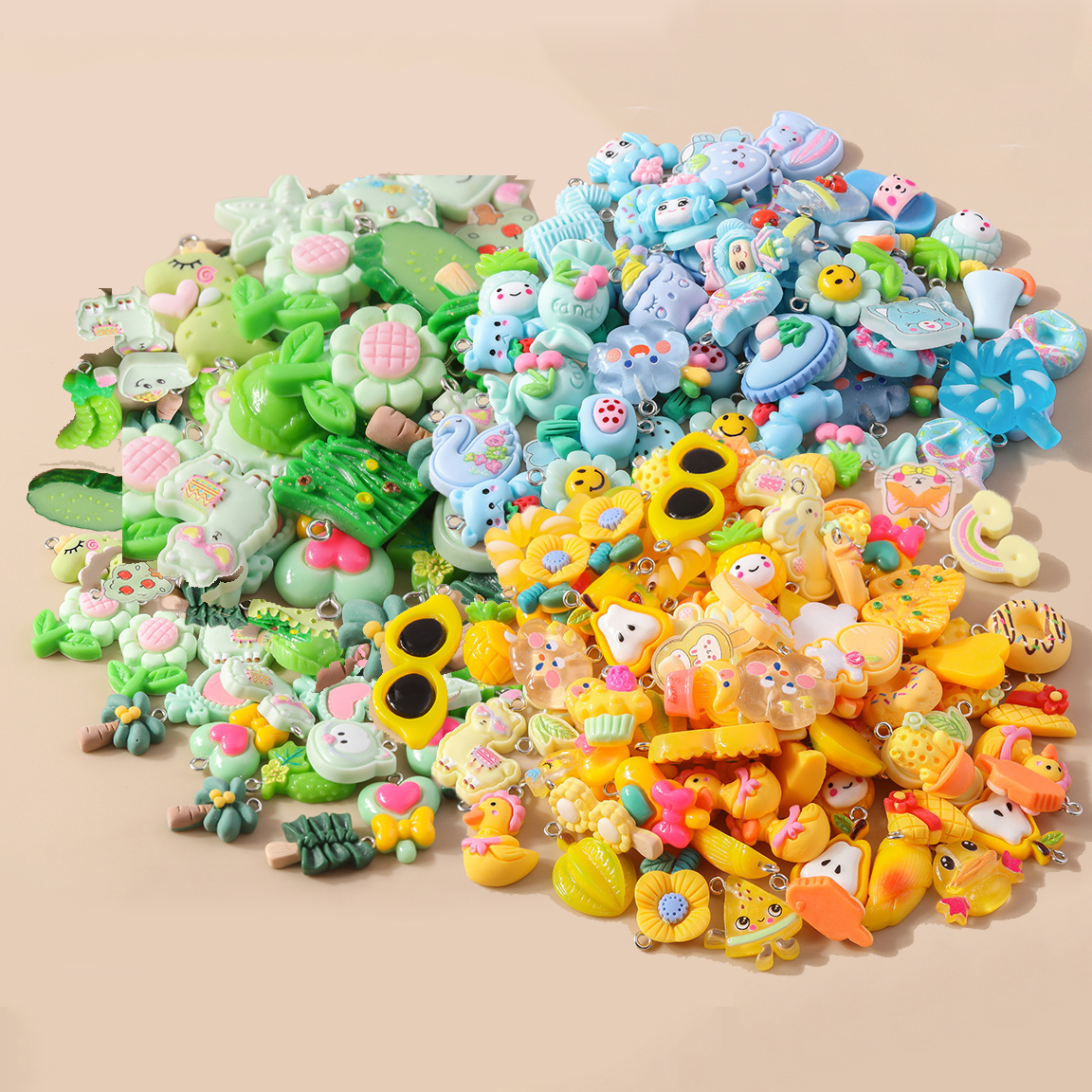 Flower Preservation Resin - Mixed 10pcs Resin Colorful Heart Flower