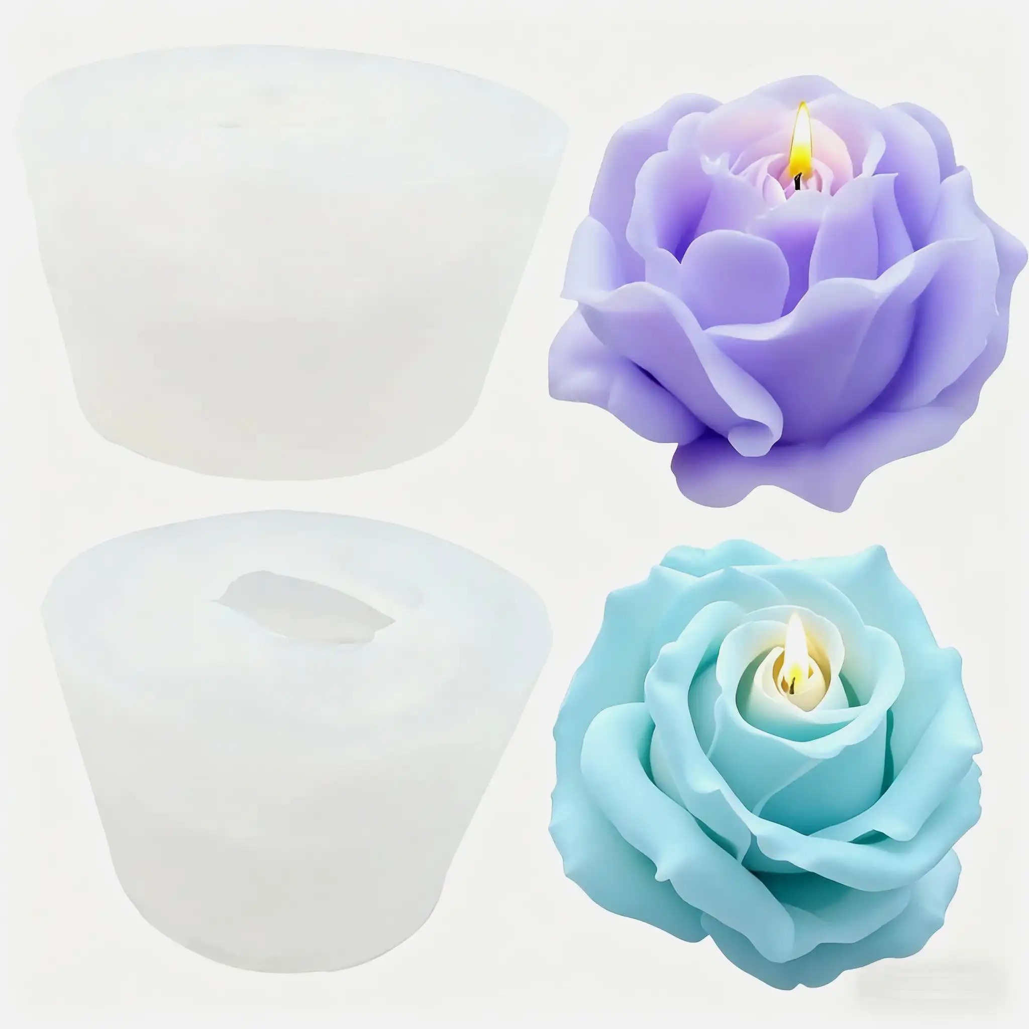 2-Piece Romantic 3D Rose Silic - Resin Craft Ideas recensie en prijs