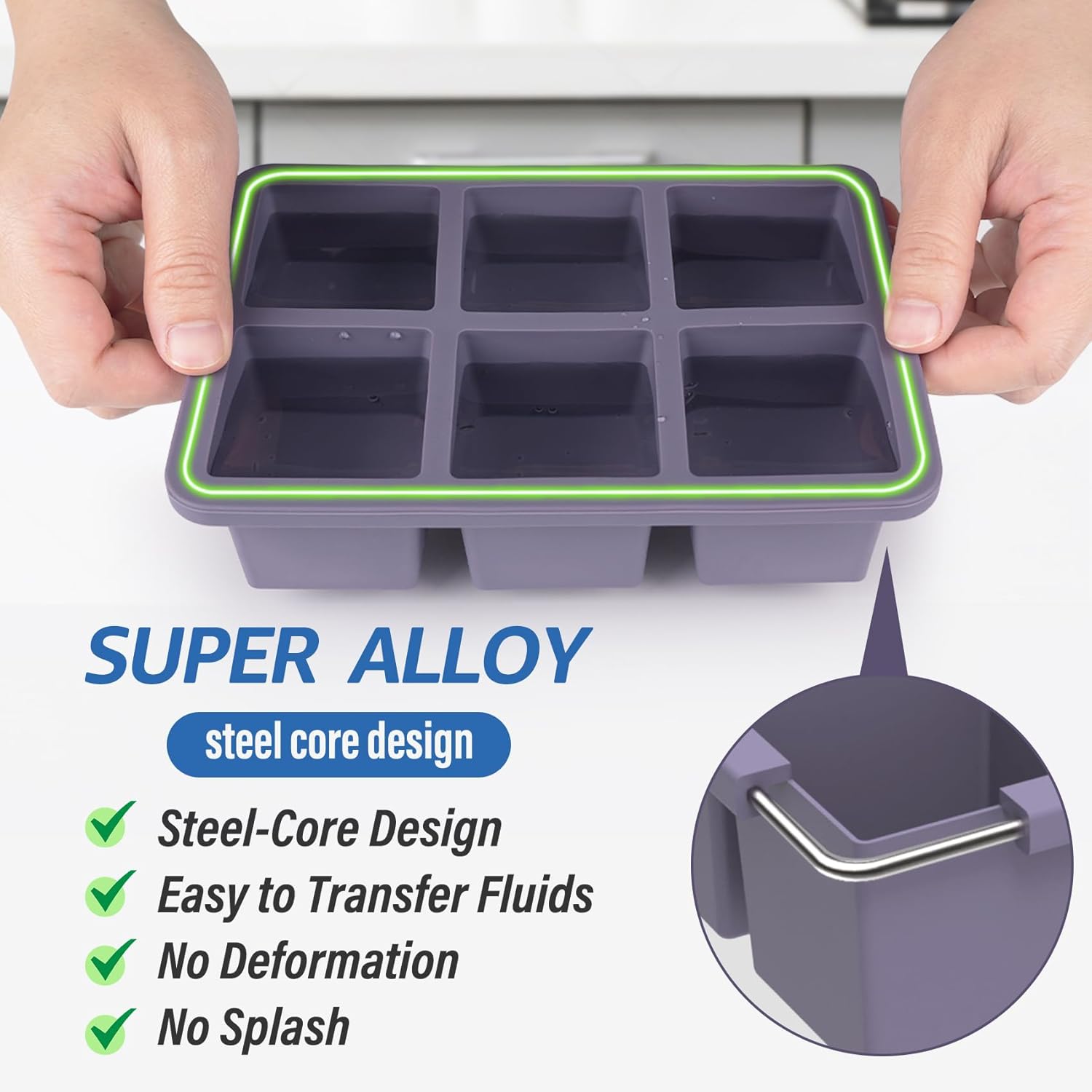 Silicone Ice Cube Tray: 2pack  - Silicone Mold Tray recensie en prijs
