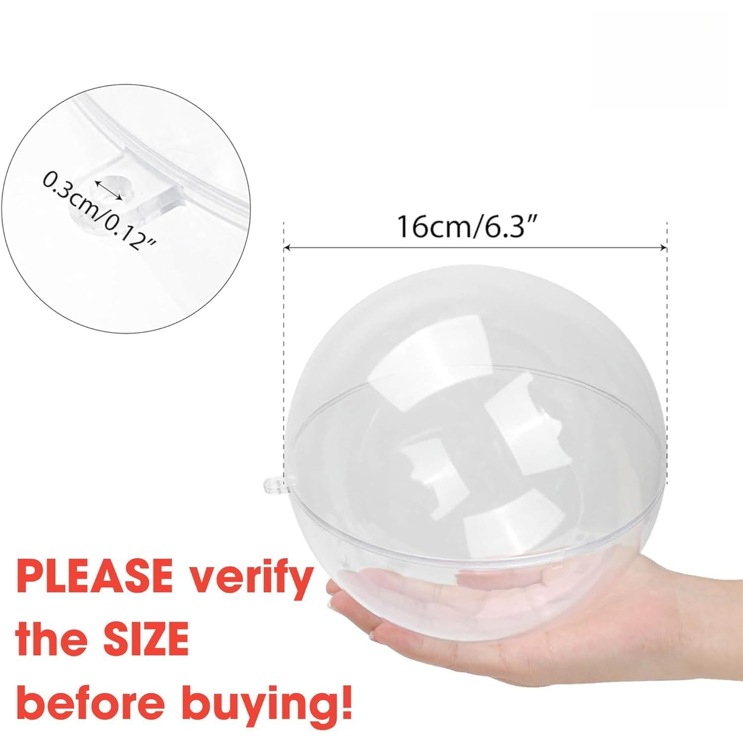 Fillable Clear Ornament Ball,  - Dome Mold Clear recensie en prijs