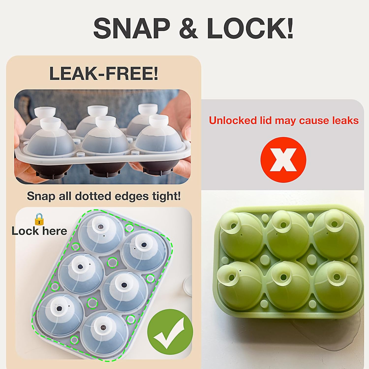 Large Square Ice Molds with Se - Silicone Mold Tray recensie en prijs