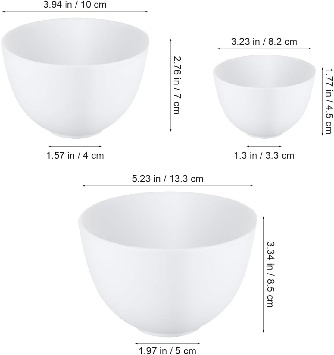3pcs/set Silicone Bowls White  - Mixing Cup Silicone recensie en prijs