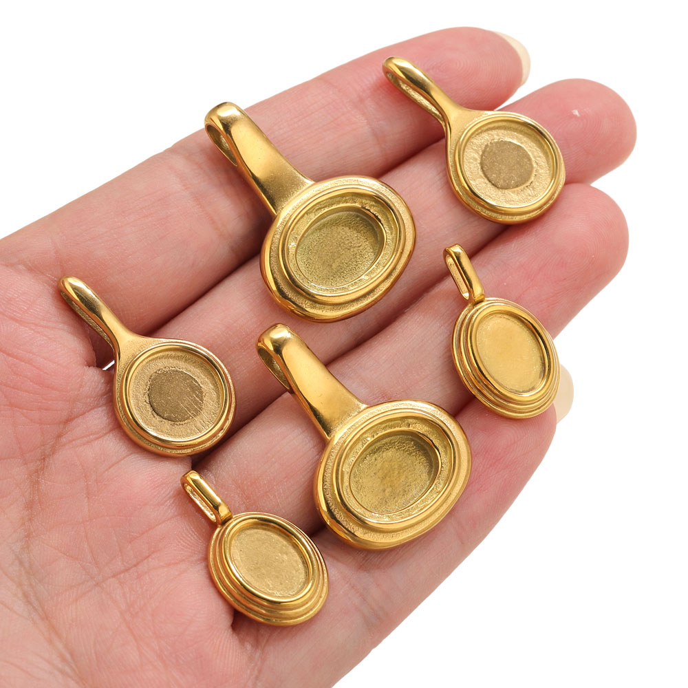 5pcs Stainless Steel Round Ova - Crafting Resin recensie en prijs