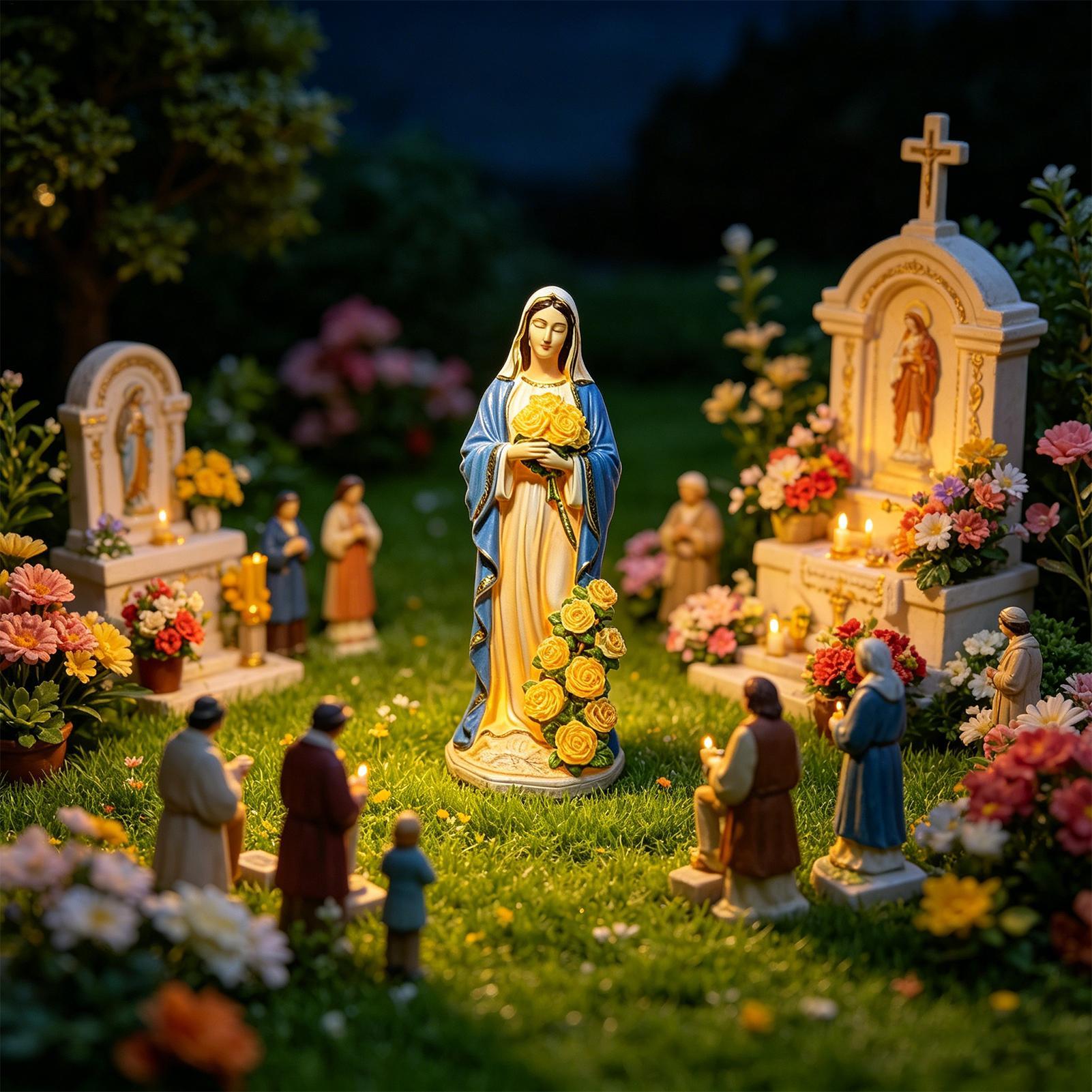 Virgin Mary Solar Statue Garde - Crafting Resin recensie en prijs