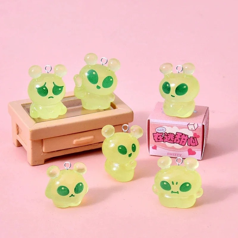 10Pcs Cute Mini Green Alien Re - Resin Craft Projects recensie en prijs
