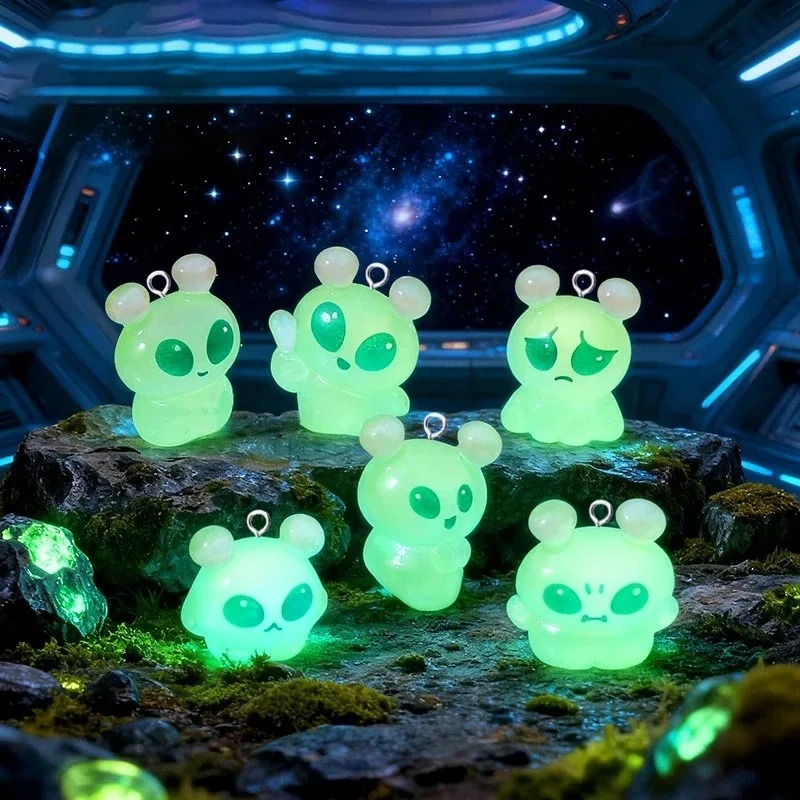10Pcs Cute Mini Green Alien Re - Resin Craft Projects recensie en prijs