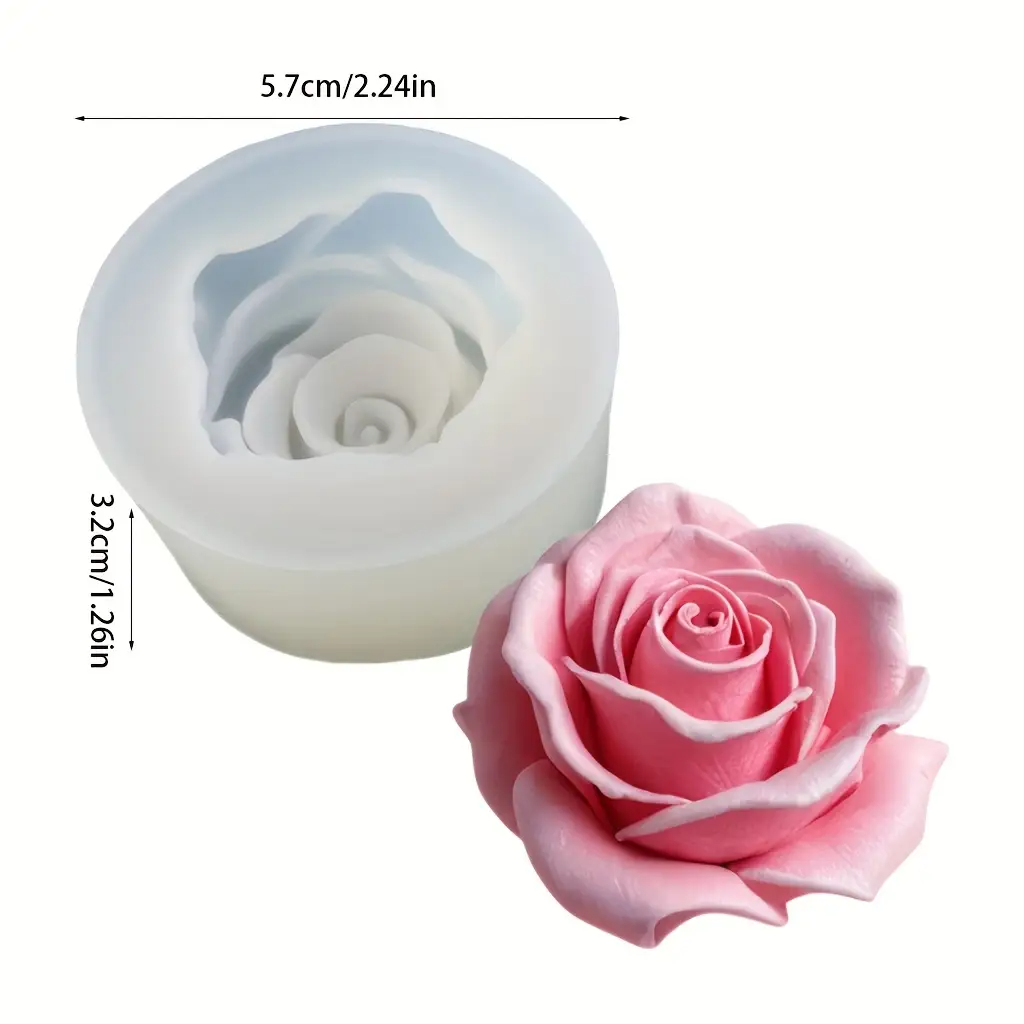 1 Rose Silicone Candle Mold -  - Resin Craft Ideas recensie en prijs