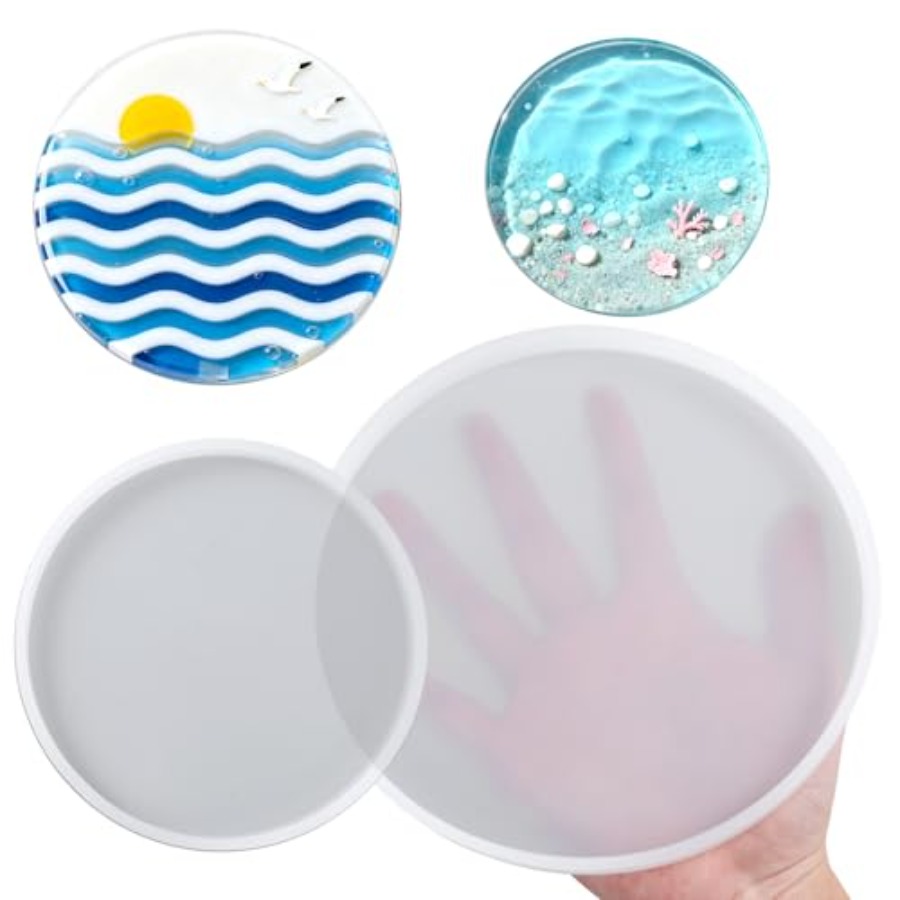 2 PCS Resin Coaster Molds, Rou - Coaster Mold Round recensie en prijs