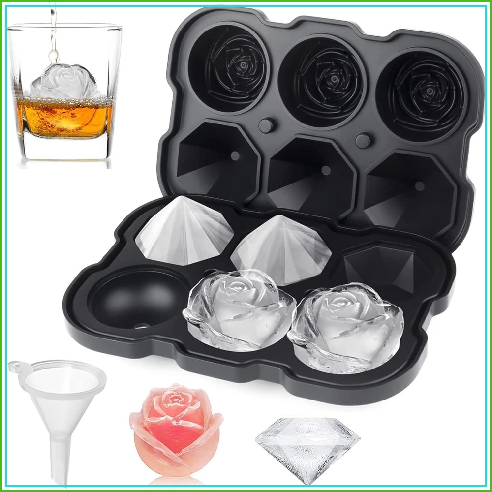 2 Inch Rose & Diamond Ice Cube - Silicone Mold Tray recensie en prijs