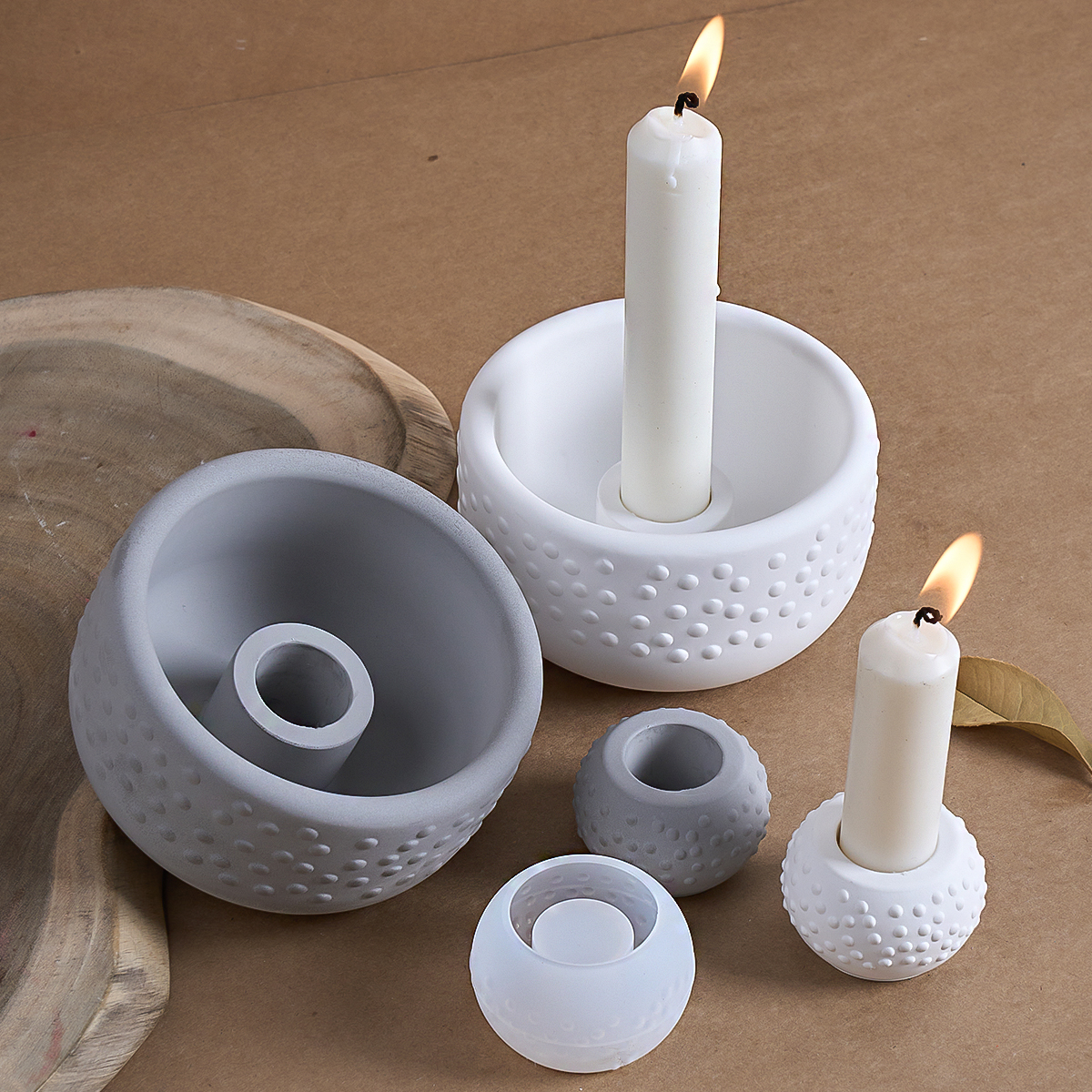 Polka Dot Candle Holder Silico - Coaster Mold Round recensie en prijs