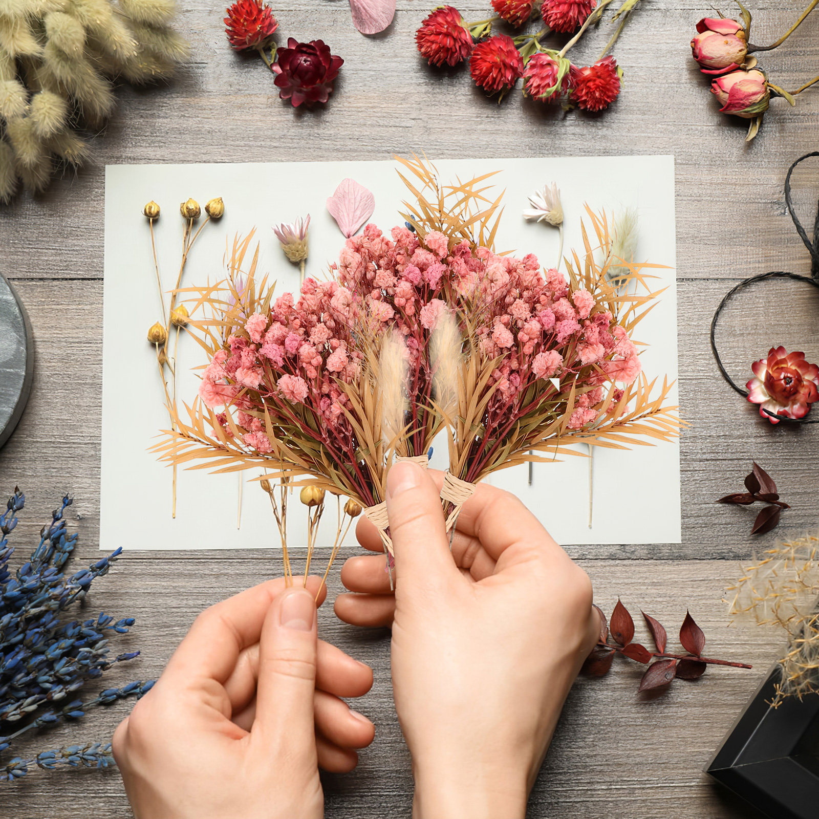 3Pcs Mini Dried Floral Bouquet - Dried Flower Bulk recensie en prijs