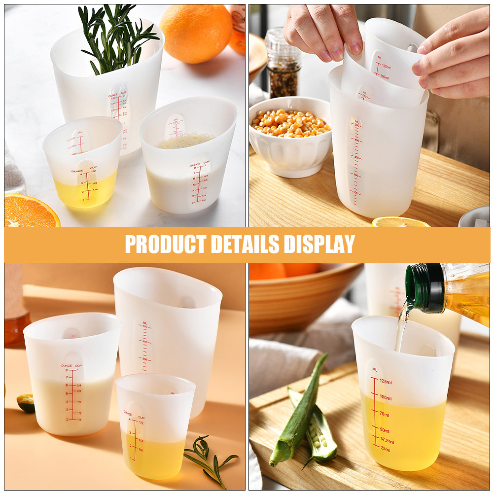 3Pcs Silicone Measuring Cups S - Mixing Cup Silicone recensie en prijs