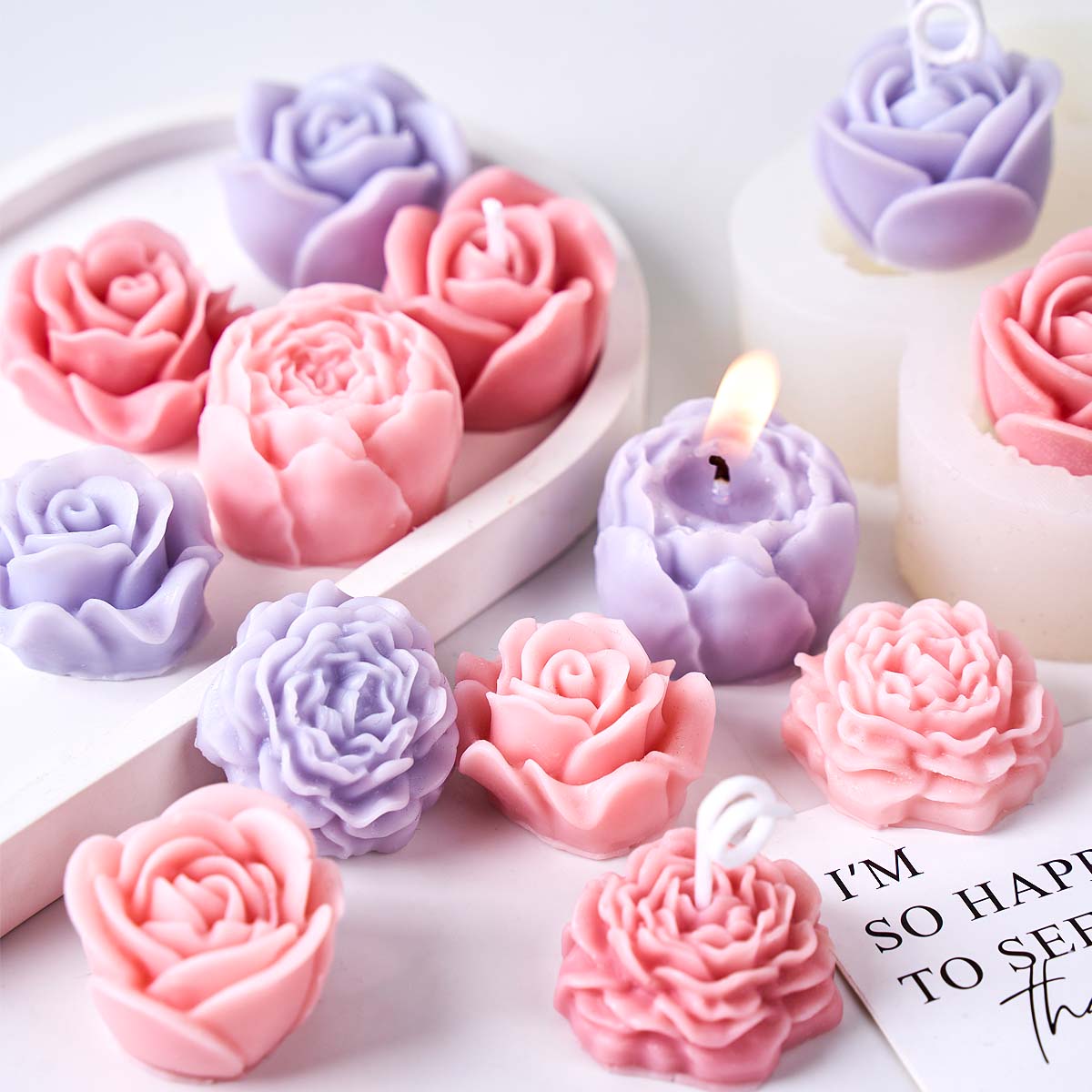 3D Rose Flower Silicone Candle - Resin Craft Ideas recensie en prijs
