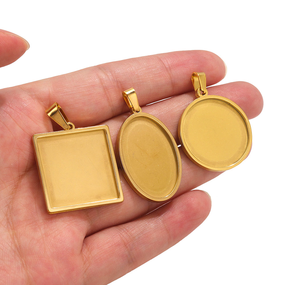 5pcs Stainless Steel Pendant C - Bezels Set Pendant recensie en prijs