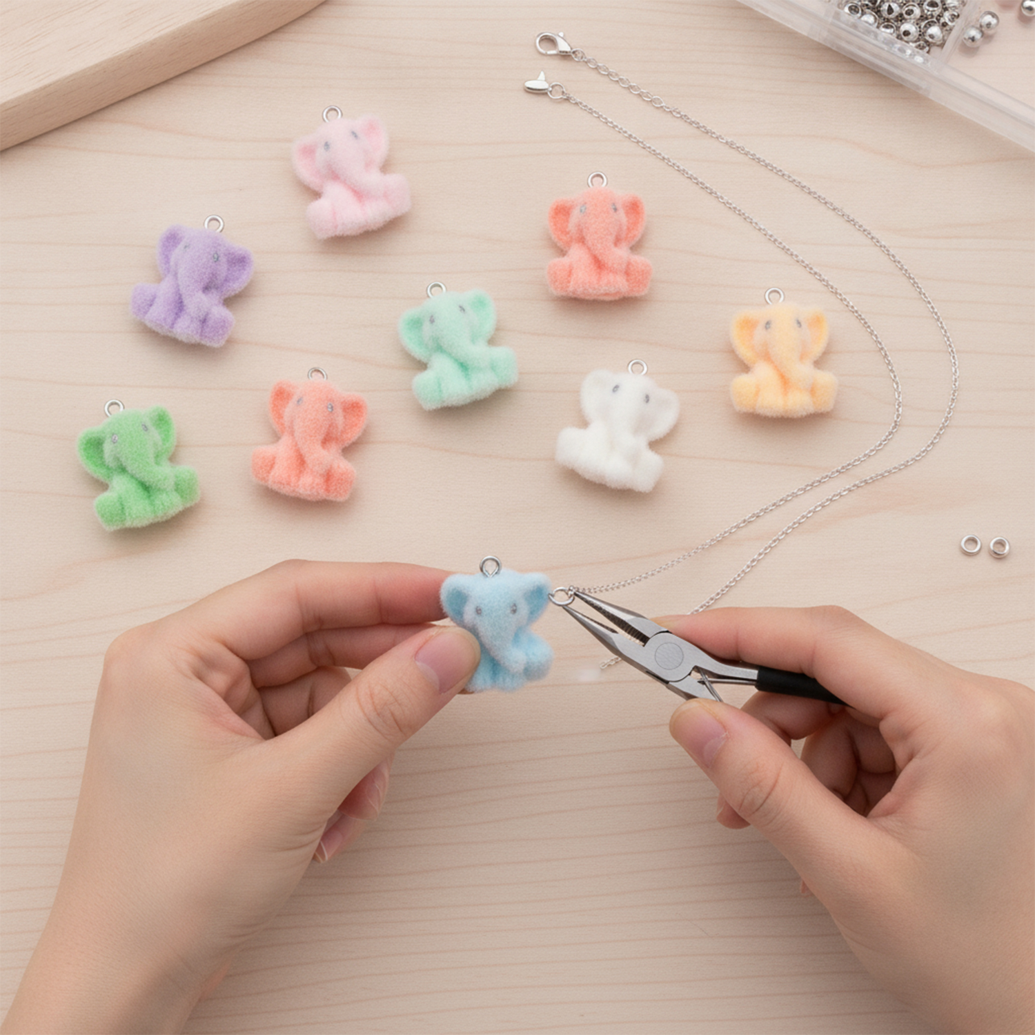 2/10pcs Resin Flocking Cute Li - Resin Craft Projects recensie en prijs