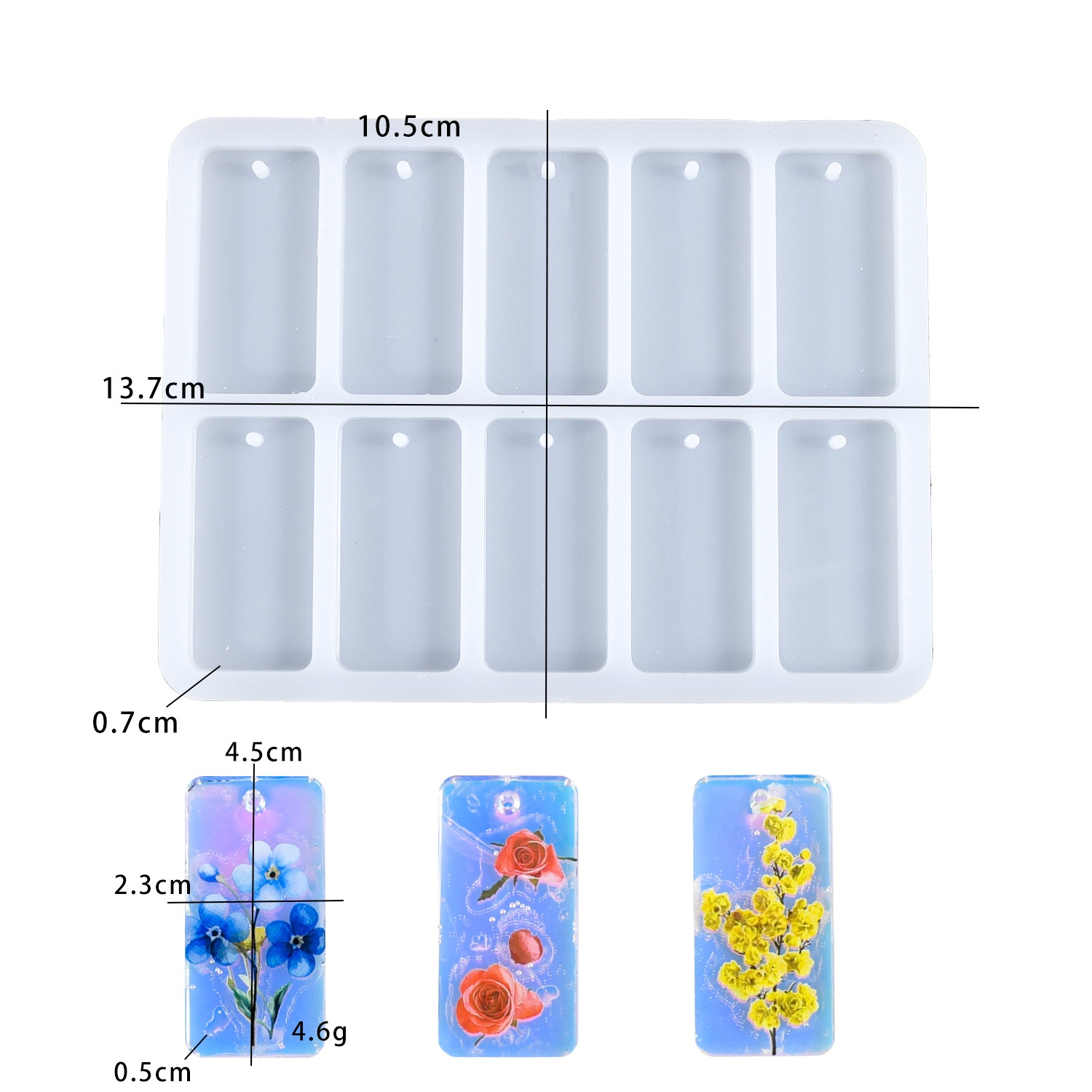 DIY epoxy resin mold 10-connec - Silicone Mold Tray recensie en prijs