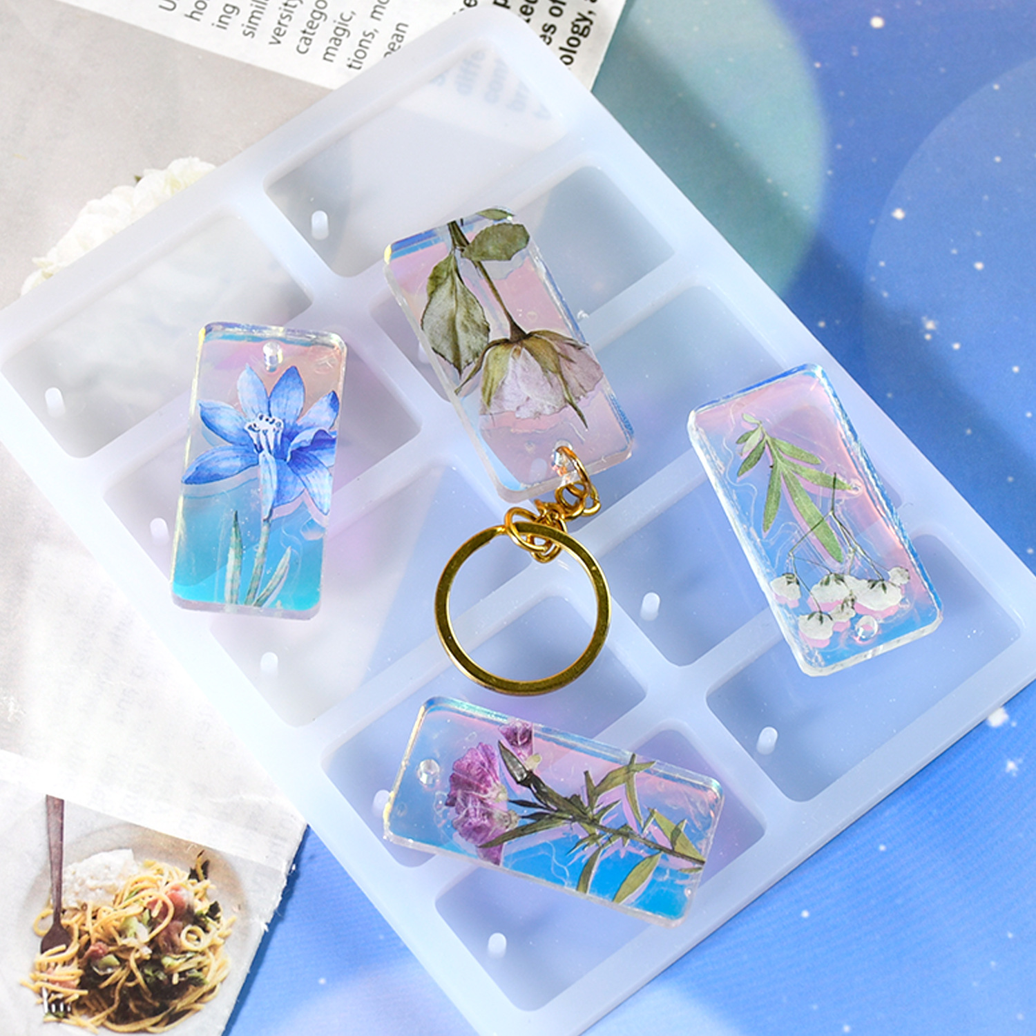 DIY epoxy resin mold 10-connec - Silicone Mold Tray recensie en prijs