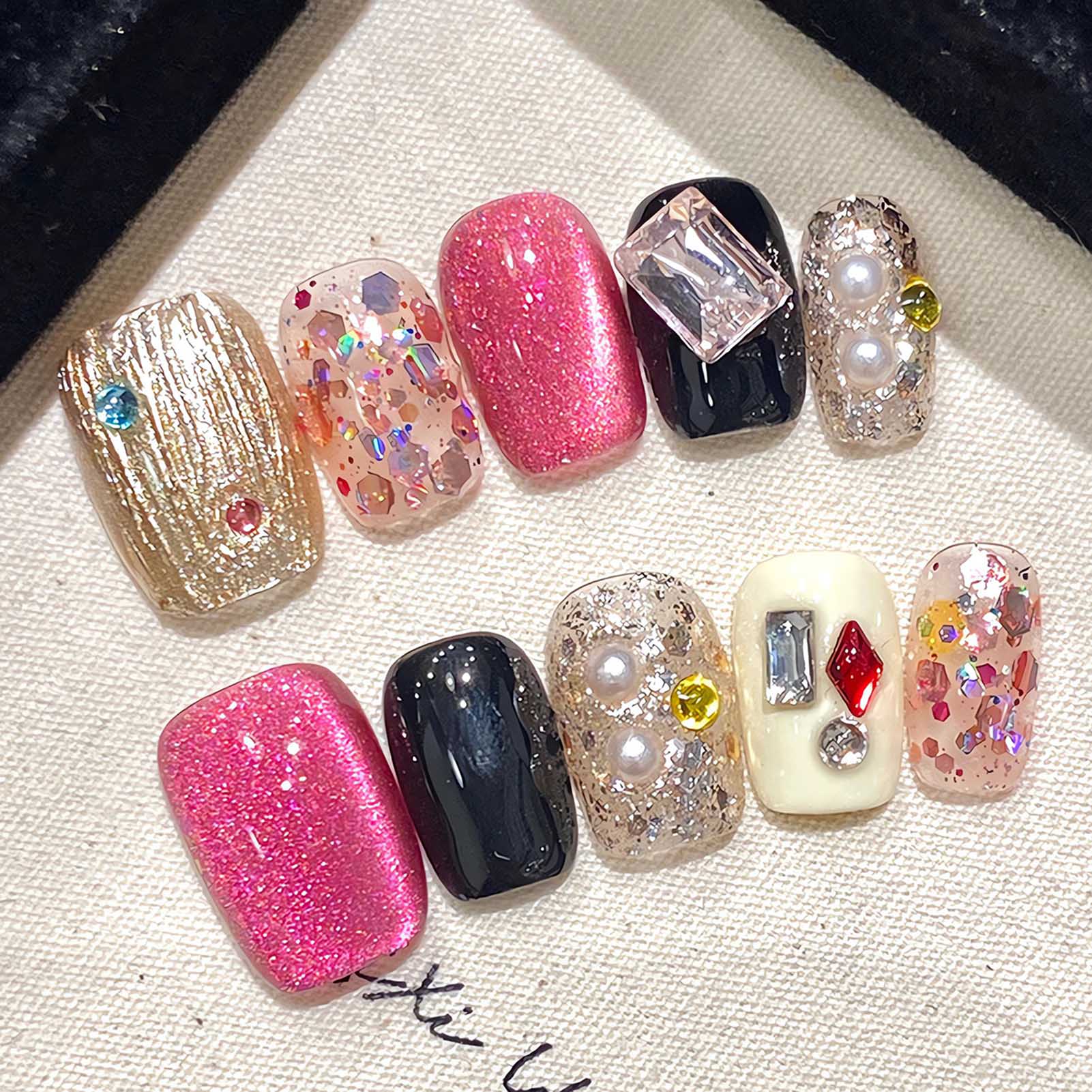 Handmade Press on Nails Glitte - Resin Craft Material recensie en prijs