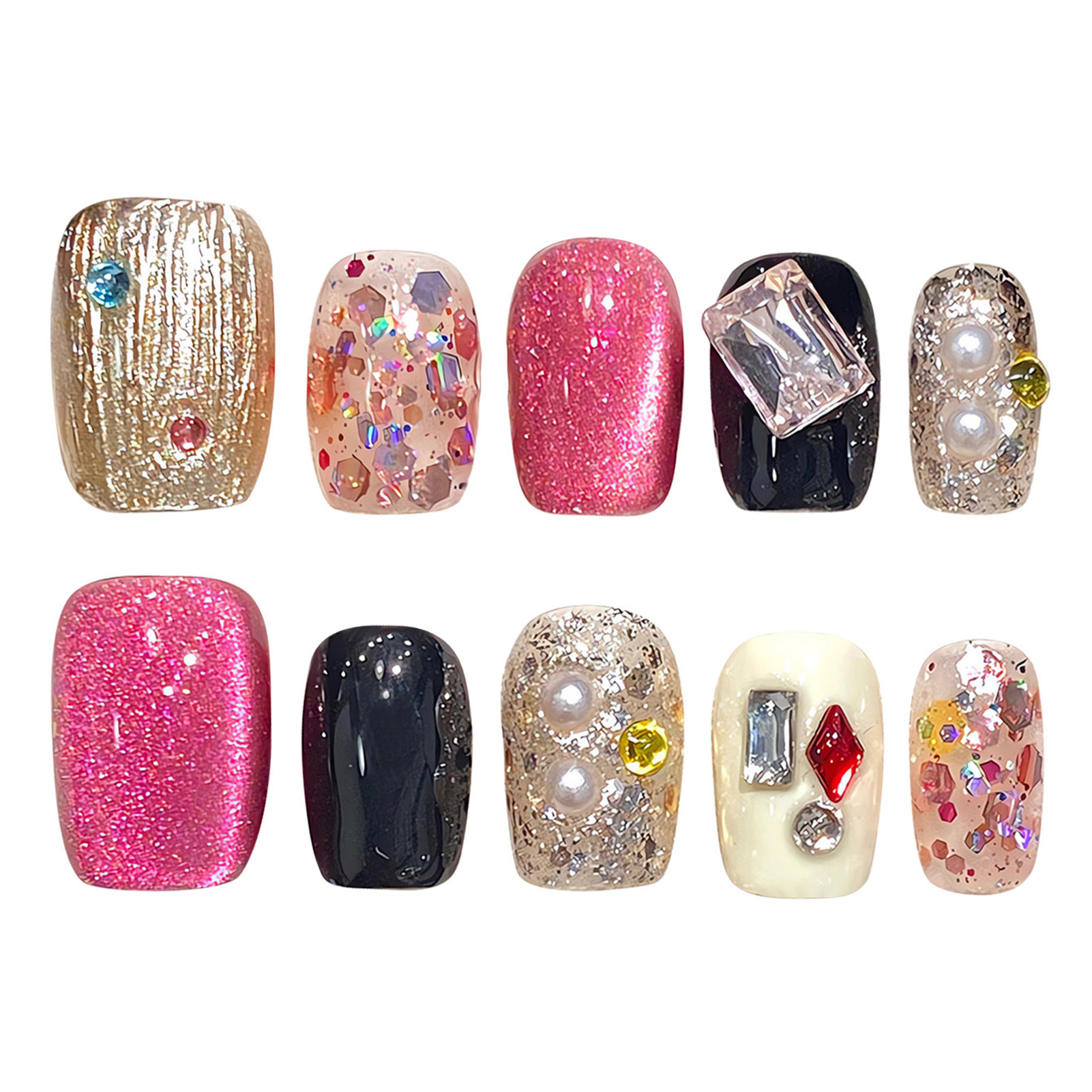 Handmade Press on Nails Glitte - Resin Craft Material recensie en prijs