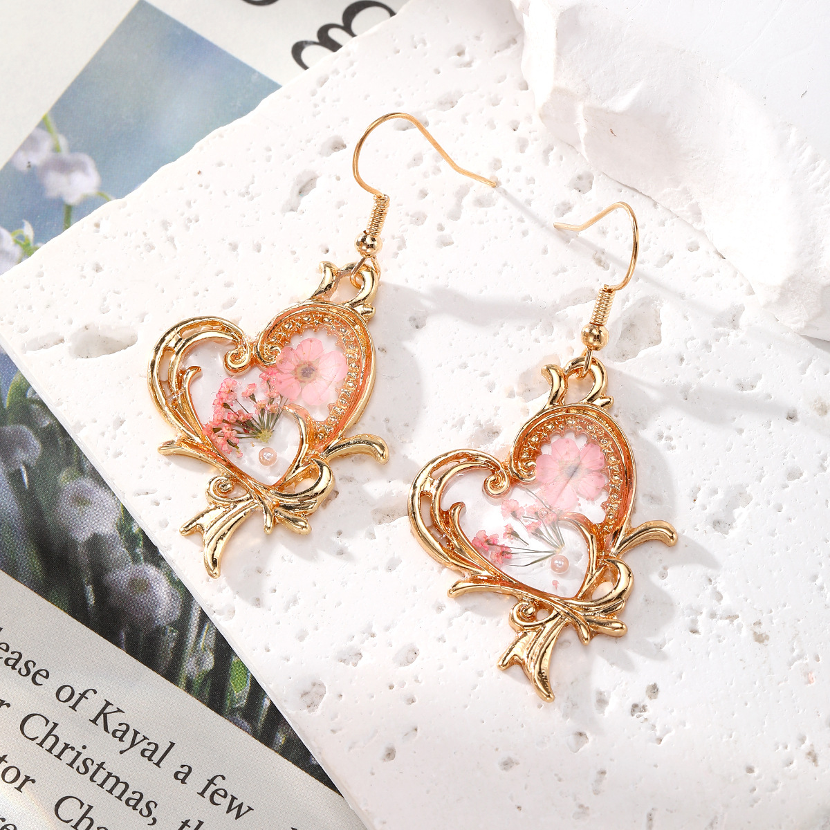 New Dried Flower Dangle Earrin - Dried Flower Bulk recensie en prijs