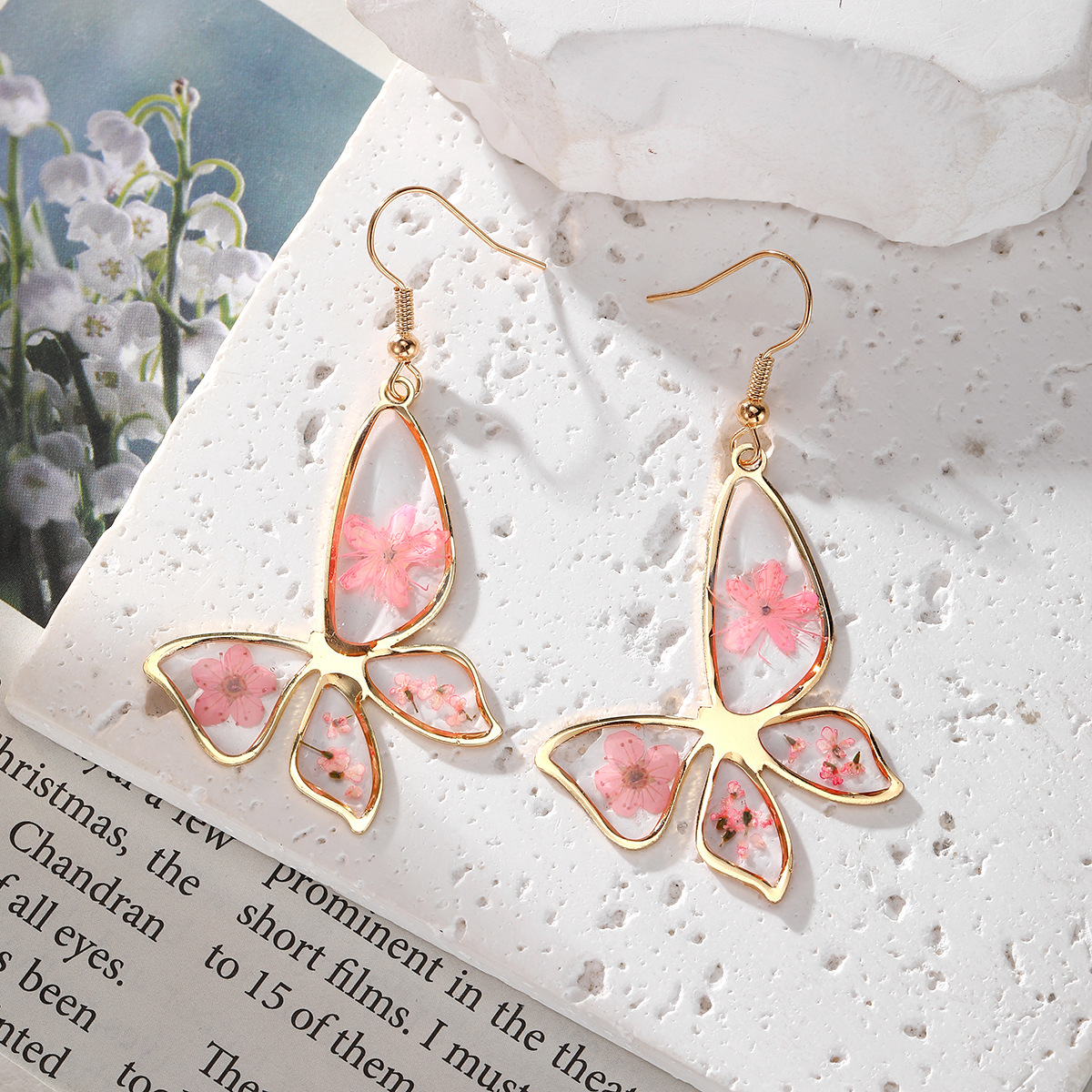New Dried Flower Dangle Earrin - Dried Flower Bulk recensie en prijs