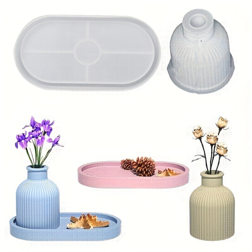 1/2pcs Vase Tray Silicone Mold - Coaster Mold Round recensie en prijs