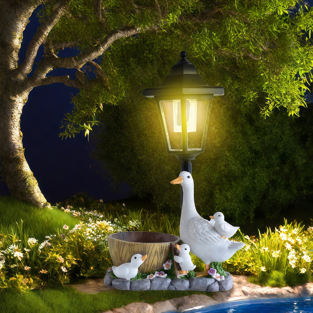 Solar Duck Night Light Garden  - Resin Craft Material recensie en prijs