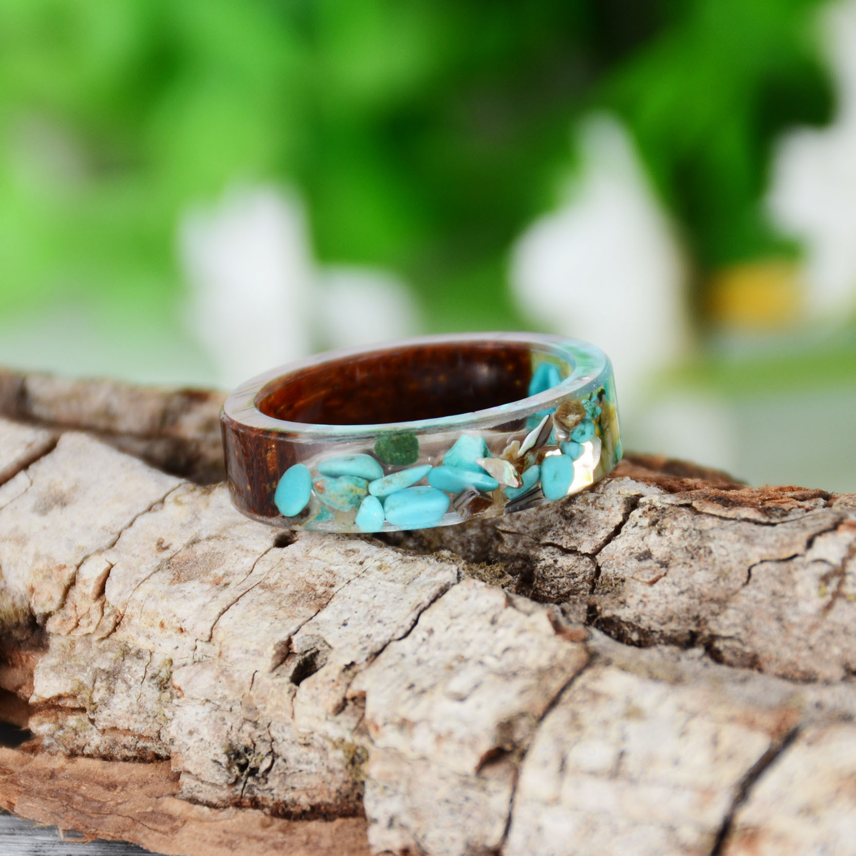 Creative Wooden Resin Ring for - Dried Flower Bulk recensie en prijs