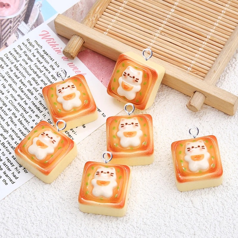 10Pcs Kawaii Cat Toast Bread R - Resin Crafts Diy recensie en prijs
