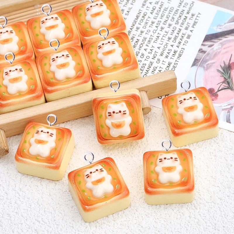 10Pcs Kawaii Cat Toast Bread R - Resin Crafts Diy recensie en prijs