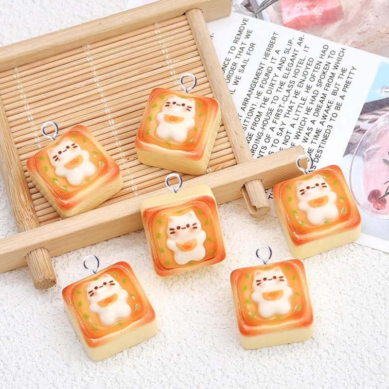 10Pcs Kawaii Cat Toast Bread R - Resin Crafts Diy recensie en prijs