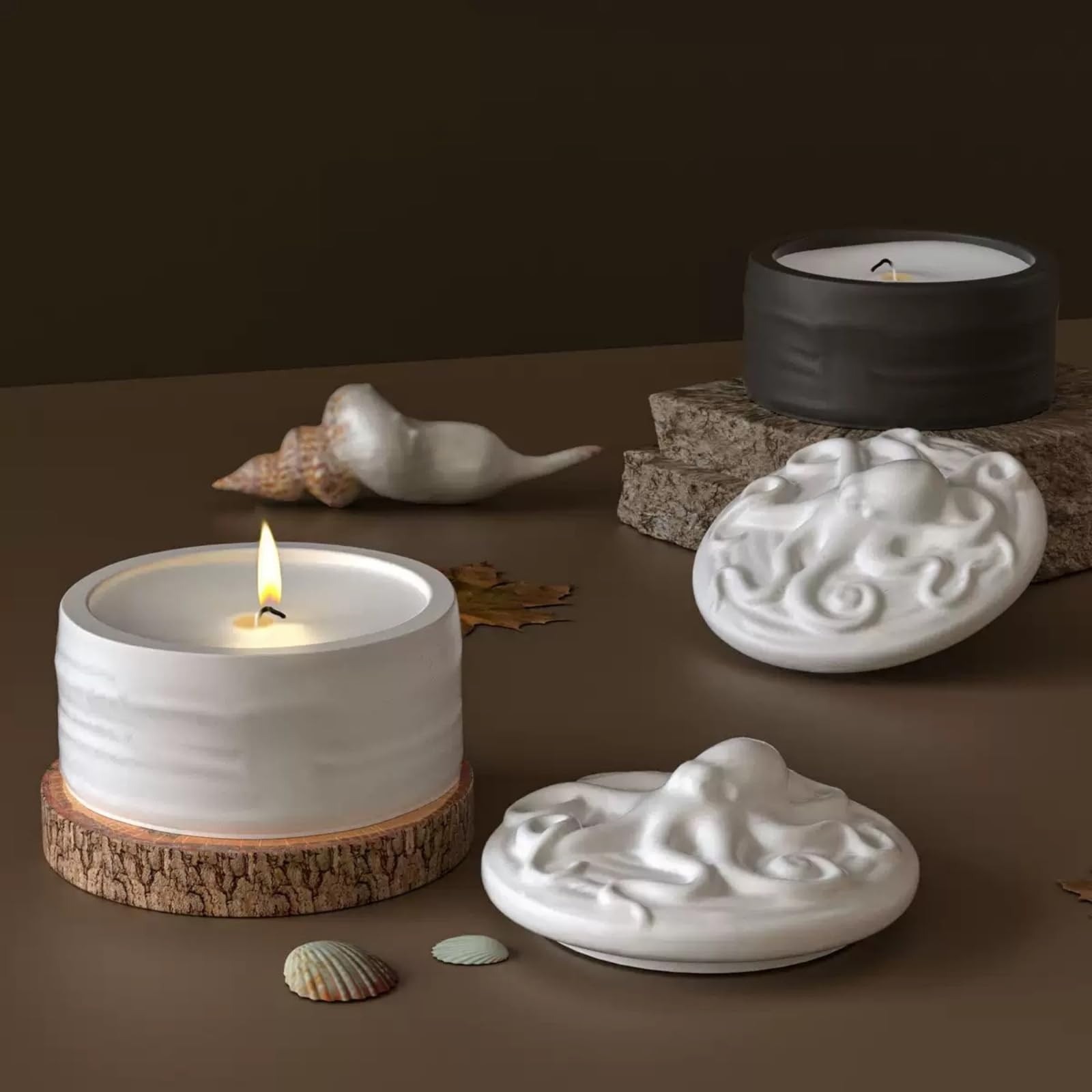 Octopus Lid Candle Jar Silicon - Resin Ocean Wave Mold recensie en prijs