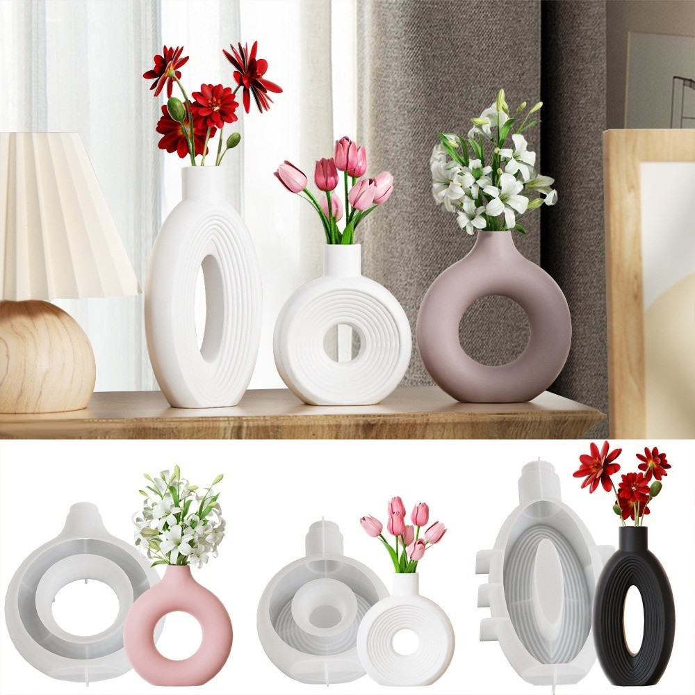 Oval Stripe Silicone Vase Mold - Resin Craft Workshop recensie en prijs