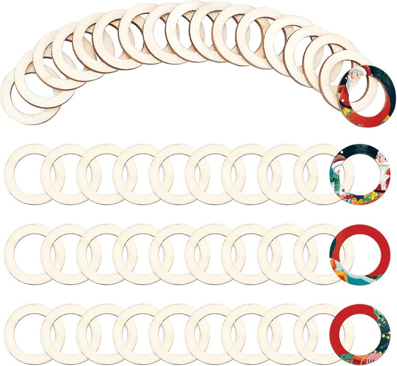 100 Pcs 30mm Natural Wood Ring - Wood Ring Blank recensie en prijs