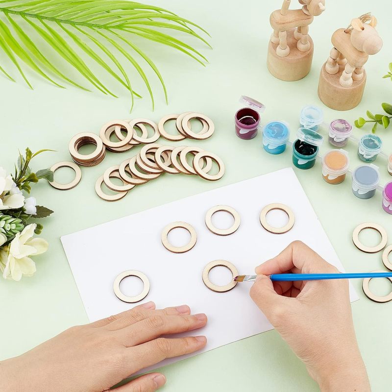 100 Pcs 30mm Natural Wood Ring - Wood Ring Blank recensie en prijs