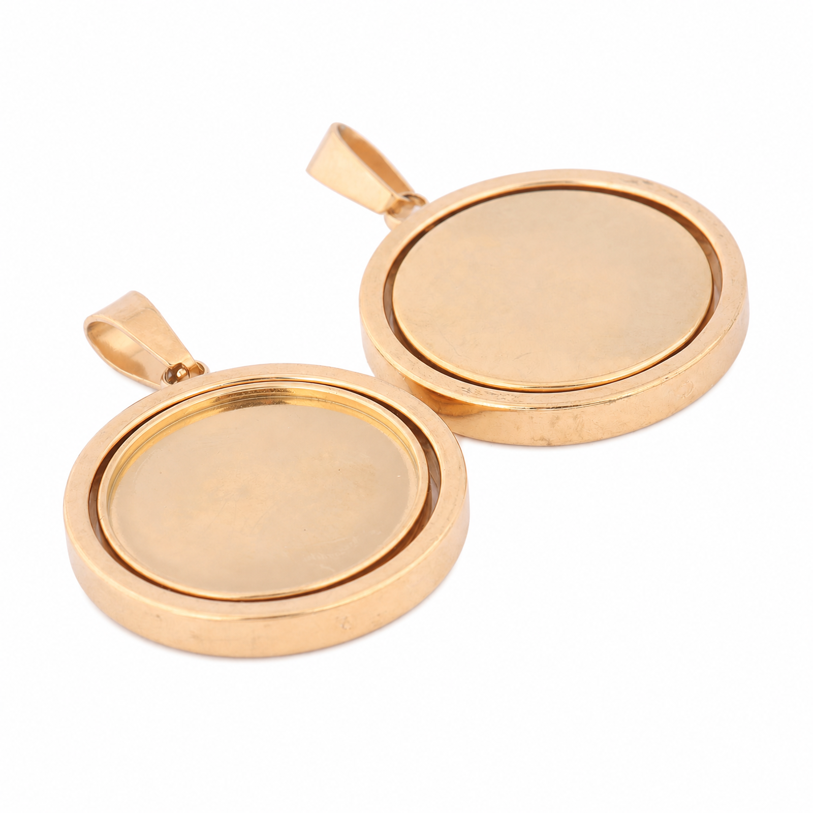 5pcs Stainless Steel Gold Plat - Bezels Set Pendant recensie en prijs