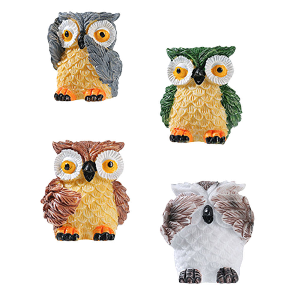 4Pcs Small Resin Owl Decoratio - Terrarium Moss Art recensie en prijs